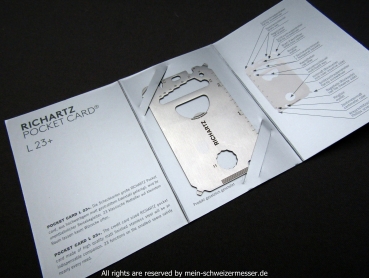 RICHARTZ POCKET TOOL (Multitool), POCKET CARD L23+