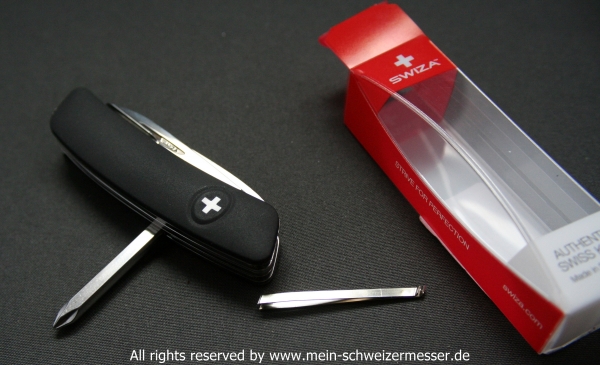 Schweizer Taschenmesser SWIZA D06, schwarz, neu in Originalverpackung